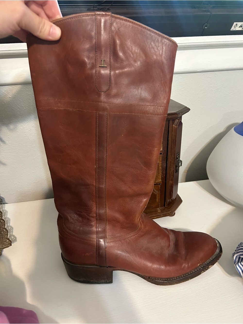 Lucchese brown leather boots